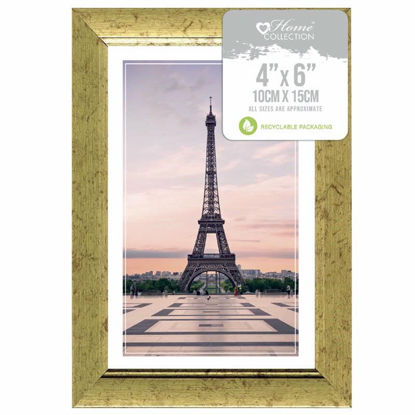 Picture of HOME COLLECTION GOLD RIBBED FRAME 4X6INCH