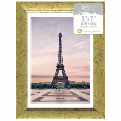 Picture of HOME COLLECTION GOLD RIBBED FRAME 5X7INCH