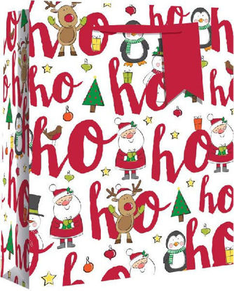 Ho Ho Ho Wide Gusset Gift Bag