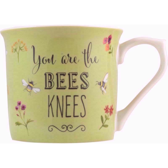 Bee Happy Fine China Mug (Green)