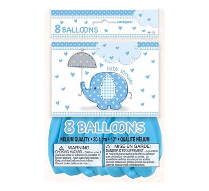 Picture of 12IN UMBRELLAPHANTS BLUE BALLOONS (Pack of 8)