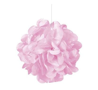 Picture of 9IN LOVELY PINK PUFF TISSUE DECORATION (Pack of 3)