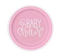 Picture of 7IN PINK BABY SHOWER PLATES (Pack of 8)