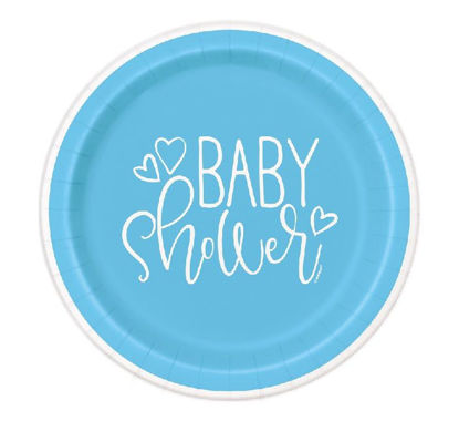 Picture of 9in BLUE BABY SHOWER PLATES (Pack of 8)