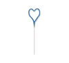 Picture of 7IN HEART SHAPE BLUE GLITZ CAKE DECORATION
