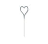 Picture of 7IN HEART SHAPE SILVER GLITZ CAKE DECORATION