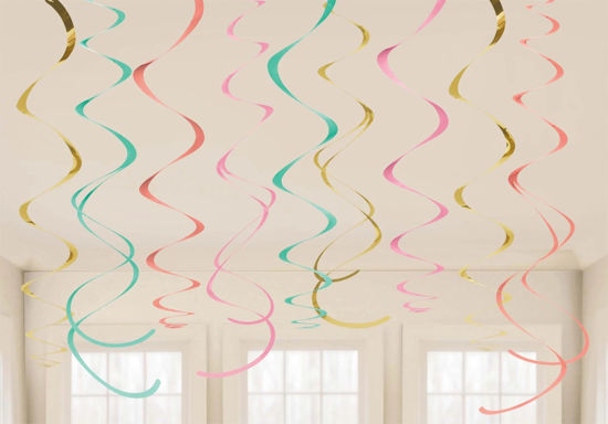 Picture of Pastel Hanging Swirl Decorations