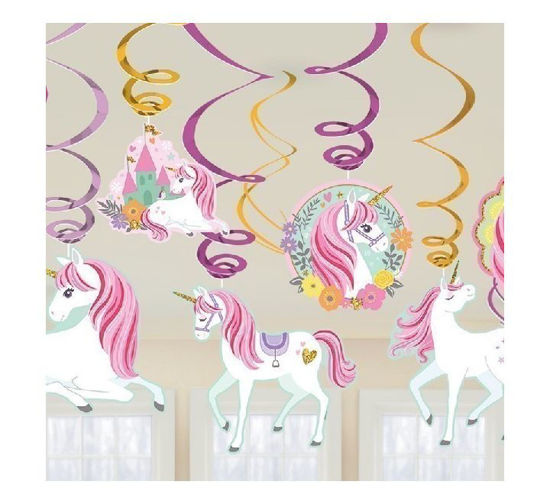 Picture of MAGIC UNICORN HANGING SWIRLS (Pack of 12)