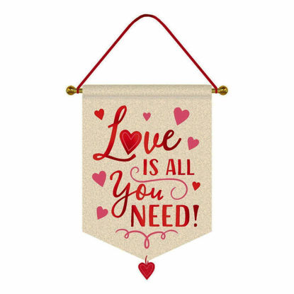 Picture of Love Is All You Need Hanging Canvas Sign