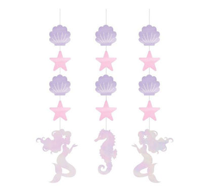 Picture of MERMAID SHINE HANGING CUTOUTS (Pack of 3)