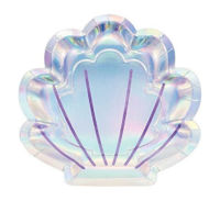 Picture of 8IN MERMAID SHINE SHAPED DINNER PLATES (Pack of 8)