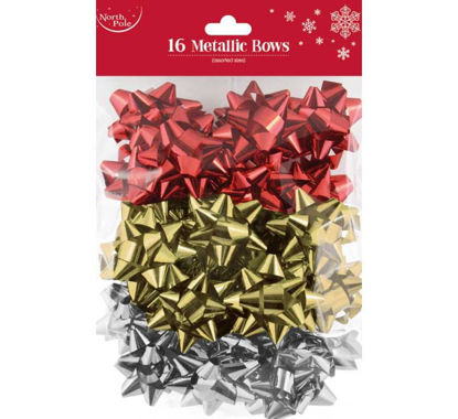 Picture of ASST METALLIC BOWS (Pack of 16)