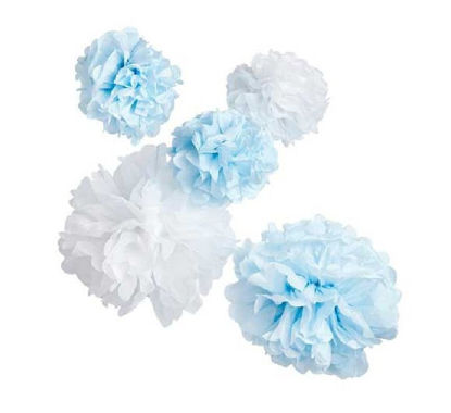 Picture of READY TO POP BLUE POM POMS (Pack of 5)