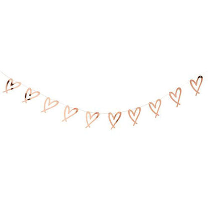 Picture of She Said Yaaas Rose Gold Heart Garland - 2m