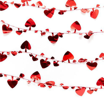 Picture of Lazer Red Heart Shaped Garland