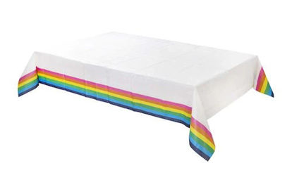 Picture of Rainbow Paper Table Cover - 1.8m x 1.2m