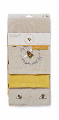 Picture of COOKSMART TEA TOWEL BUMBLE BEE PK3