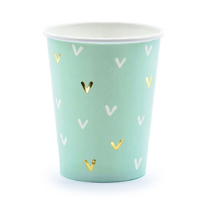 Picture of Little Star Mint Green Paper Cups - 260ml
