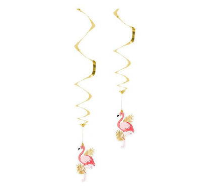 Picture of 85cm FLAMINGO DECORATION SWIRLS (Pack of 2)