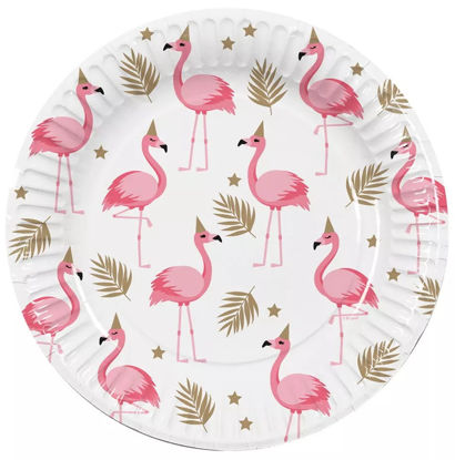 Picture of Flamingo Paper Plates - 23cm