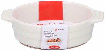 Picture of ALPINA BAKING DISH CERAMIC WHITE 440ML