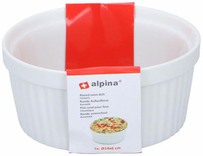 Picture of ALPINA BAKING DISH CERAMIC WHITE 14X6.5CM