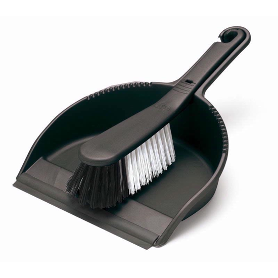 Picture of ADDIS DUSTPAN & BRUSH BLACK STIFF