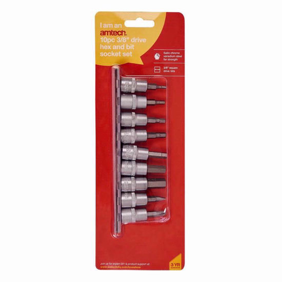 Picture of AMTECH HEX BIT SOCKET 10PC SET 3/8 INCH