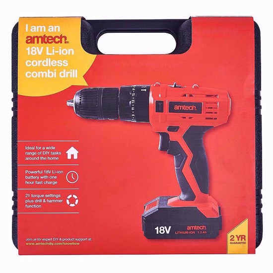 Picture of AMTECH LI-ION CORDLESS COMBI DRILL 4/1 CA