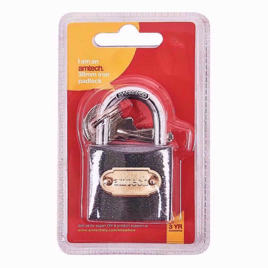 Picture of AMTECH PADLOCK IRON 38MM