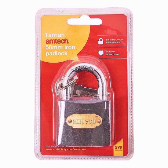 Picture of AMTECH PADLOCK IRON 50MM