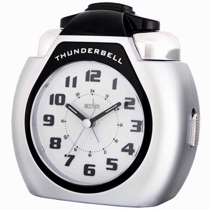 Picture of ACCTIM THUNDER BELL SILVER ALARM CLOCK