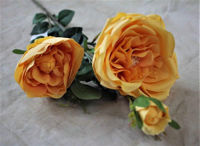 Picture of ENGLISH ROSE SPRAY 63CM SAFFRON