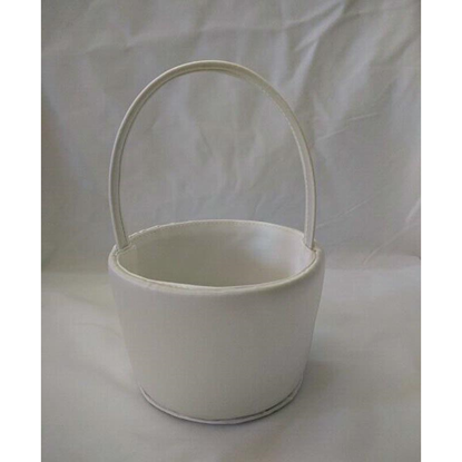 Picture of FLOWER GIRL BASKET SATIN IVORY
