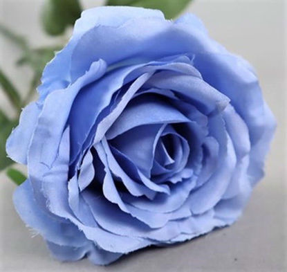Picture of BLOOMING ROSE STEM 10CM BABY BLUE