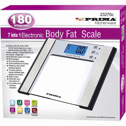 Picture of PRIMA ELECTRONIC BODY FAT SCALE 180KG