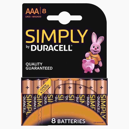 Picture of DURACELL BATTERIES SIMPLY 8PK AAA EACH