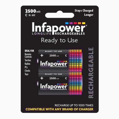 Picture of INFAPOWER RECHARGEABLE BATTERY C 2S