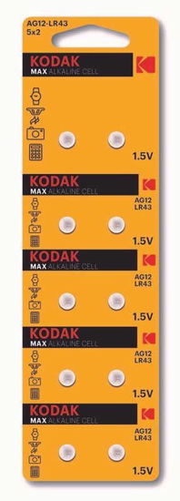 Picture of KODAK BATTERIES AG12 LR43 10PCE