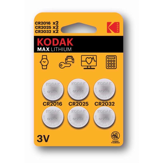 Picture of KODAK BATTERIES CR2025/32/16 6PCE