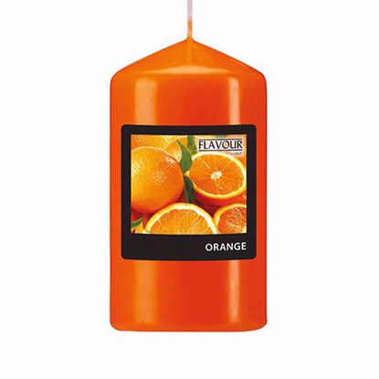 Picture of PILLAR CANDLES SCENTED ORANGE 110MMX58MM