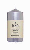 Picture of PRICES PILLAR CANDLE 6 INCH SILVER