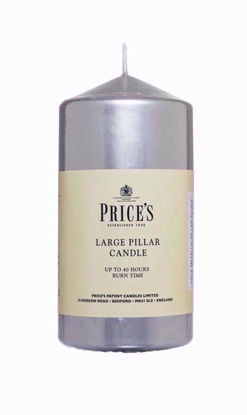 Picture of PRICES PILLAR CANDLE 6 INCH SILVER