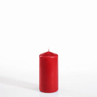 Picture of QUALITATSKERZE PILLAR CANDLE 5X10CM RED