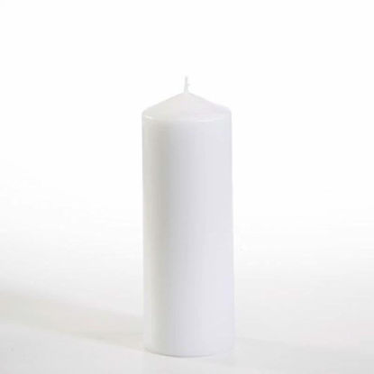 Picture of QUALITATSKERZE PILLAR CANDLE 6X17CM WHITE