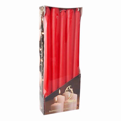 Picture of PAPSTAR TABLE 10 CANDLE 25CM RED