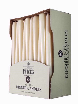 Picture of PRICES 50 CATERING DINNER CANDLES IVORY