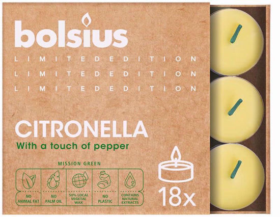 Picture of BOLSIUS CITRONELLA 18 TEALIGHTS BOX 