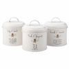 Picture of BEE HAPPY SET 3 TIN CANNISTERS