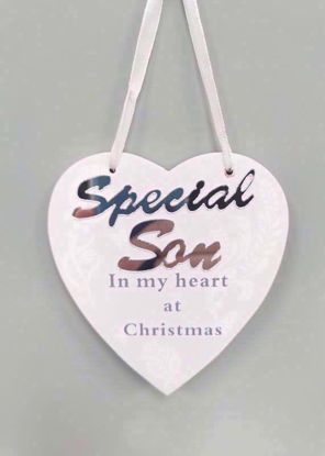 Picture of XMAS HEART HANGER SON